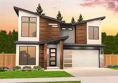 4 Bed Modern Home Plan with Options