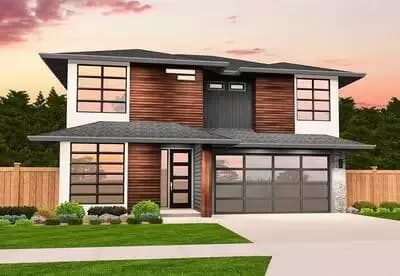 4 Bed Modern House Plan with Options