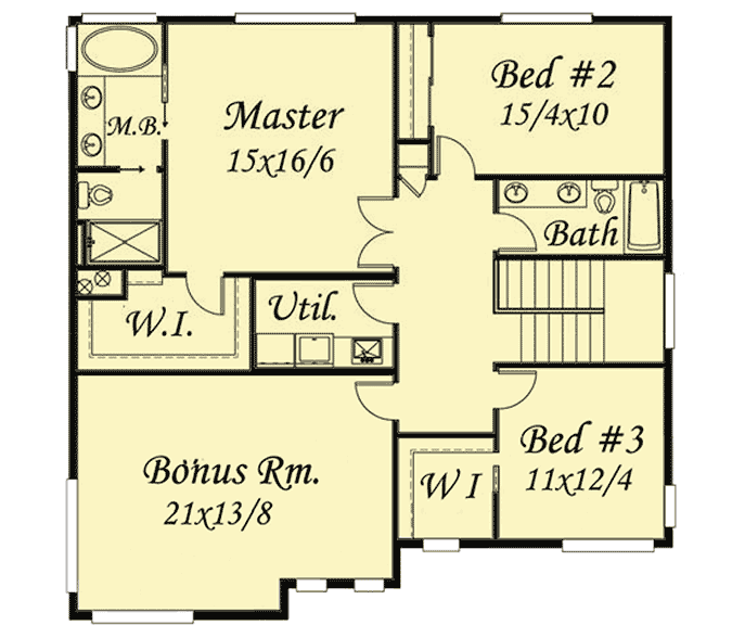 Plan 85197MS: Exclusive Open Concept 4 Bed Modern Home Plan - Floor Plan - 2nd Floor - Modern, Northwest