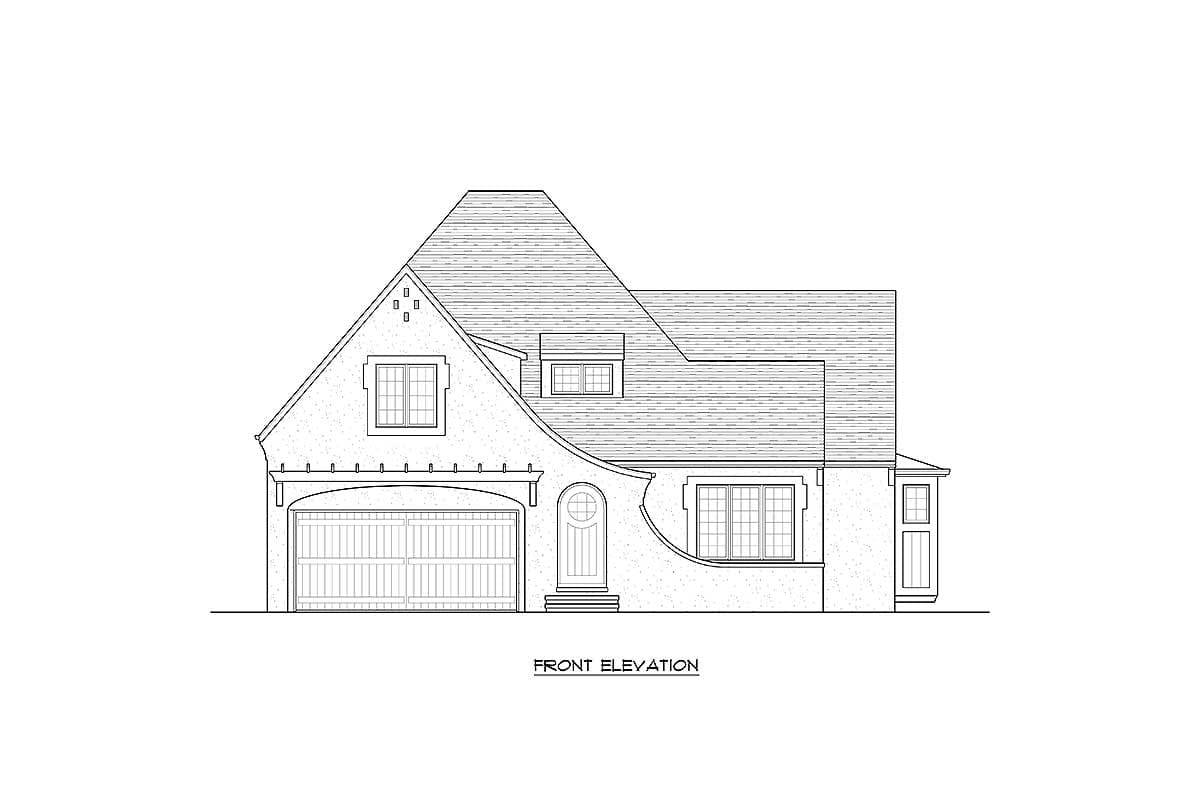 Plan 93096EL: Exclusive French Country Cottage with Courtyard and Covered Veranda - Image #24 - Acadian, European, French Country, Louisiana-Style, Southern, Tuscan