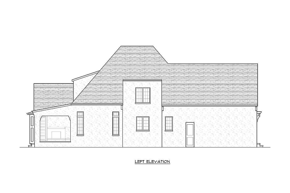 Plan 93096EL: Exclusive French Country Cottage with Courtyard and Covered Veranda - Image #26 - Acadian, European, French Country, Louisiana-Style, Southern, Tuscan