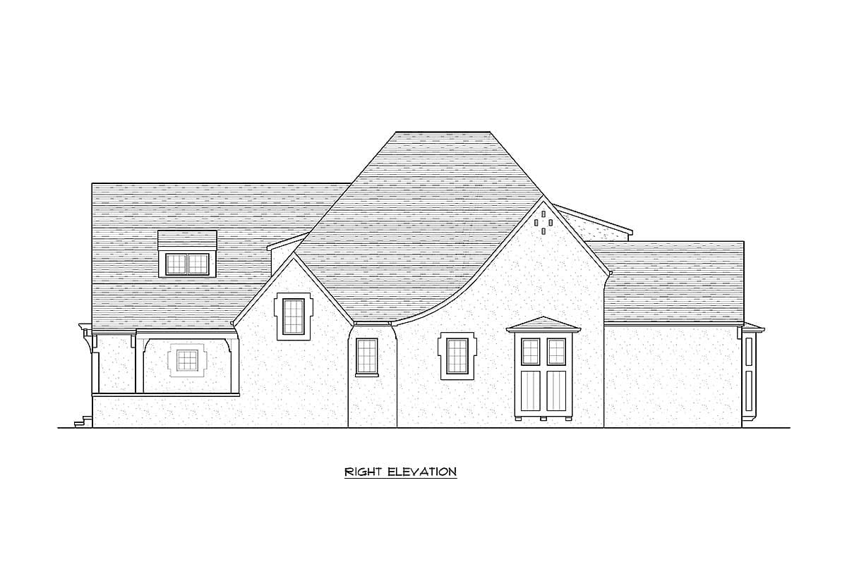 Plan 93096EL: Exclusive French Country Cottage with Courtyard and Covered Veranda - Image #27 - Acadian, European, French Country, Louisiana-Style, Southern, Tuscan