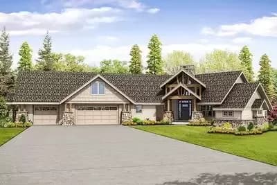 Craftsman House Plan with Gorgeous Vaulted Ceilings