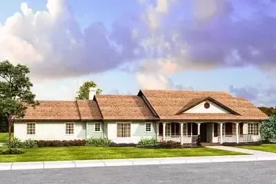 Country Ranch with Wide Front Porch