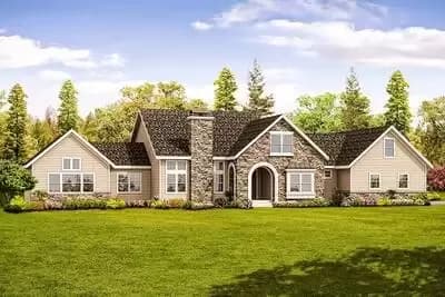 Traditional House Plan with Beautiful Ceilings