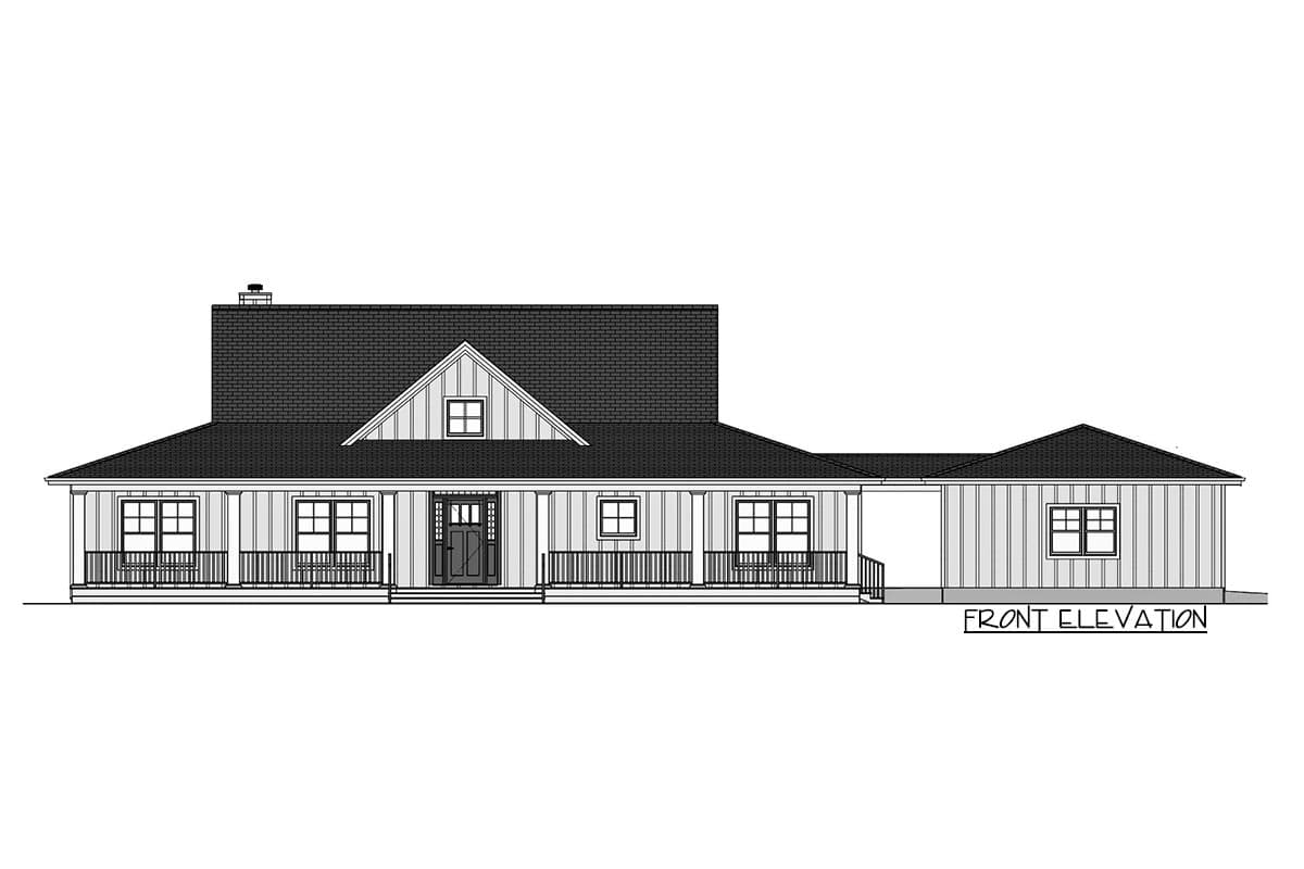 Plan 28915JJ: Flexible Country Farmhouse House Plan with Sweeping Porches Front and Back - 2059 Sq Ft - Image #9 - Country, Farmhouse, Modern Farmhouse, Ranch, Southern, Traditional