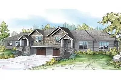 Northwest Duplex House Plan