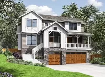 Northwest House Plan for a Sloping Lot