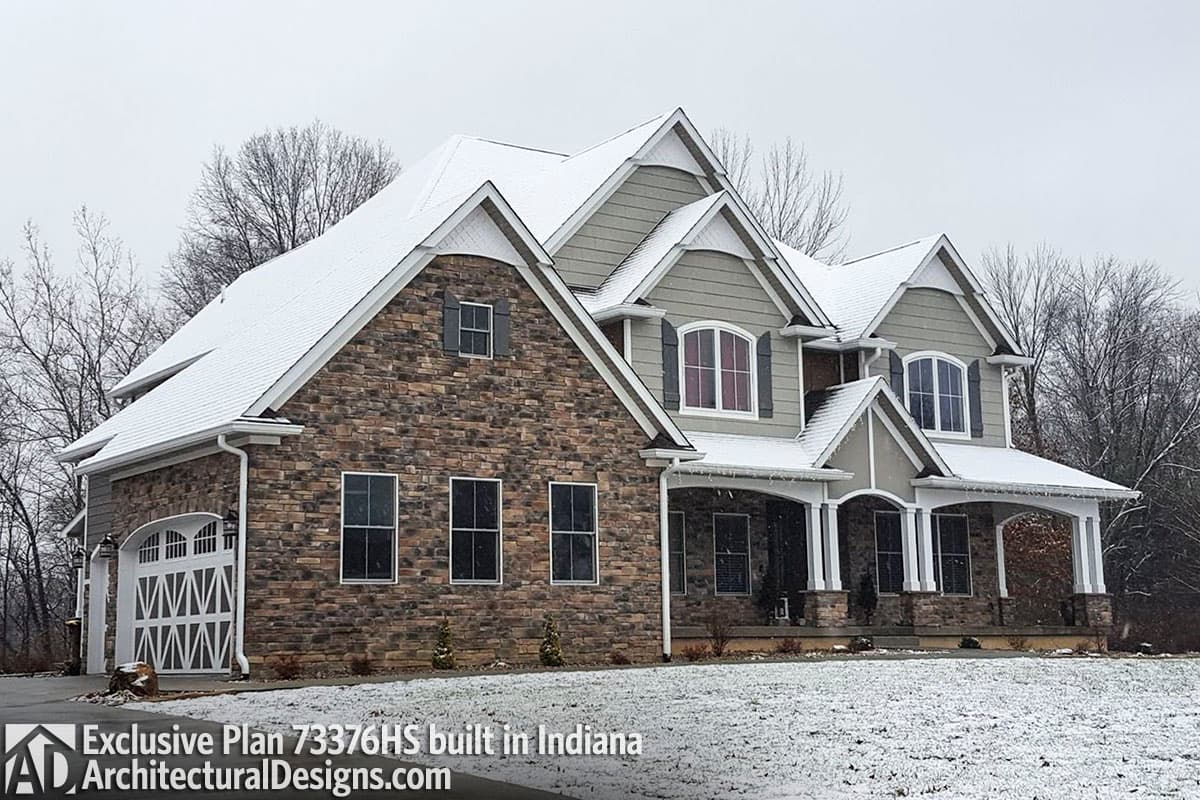 build gallery item - Exclusive House Plan 73376HS comes to life in Indiana!