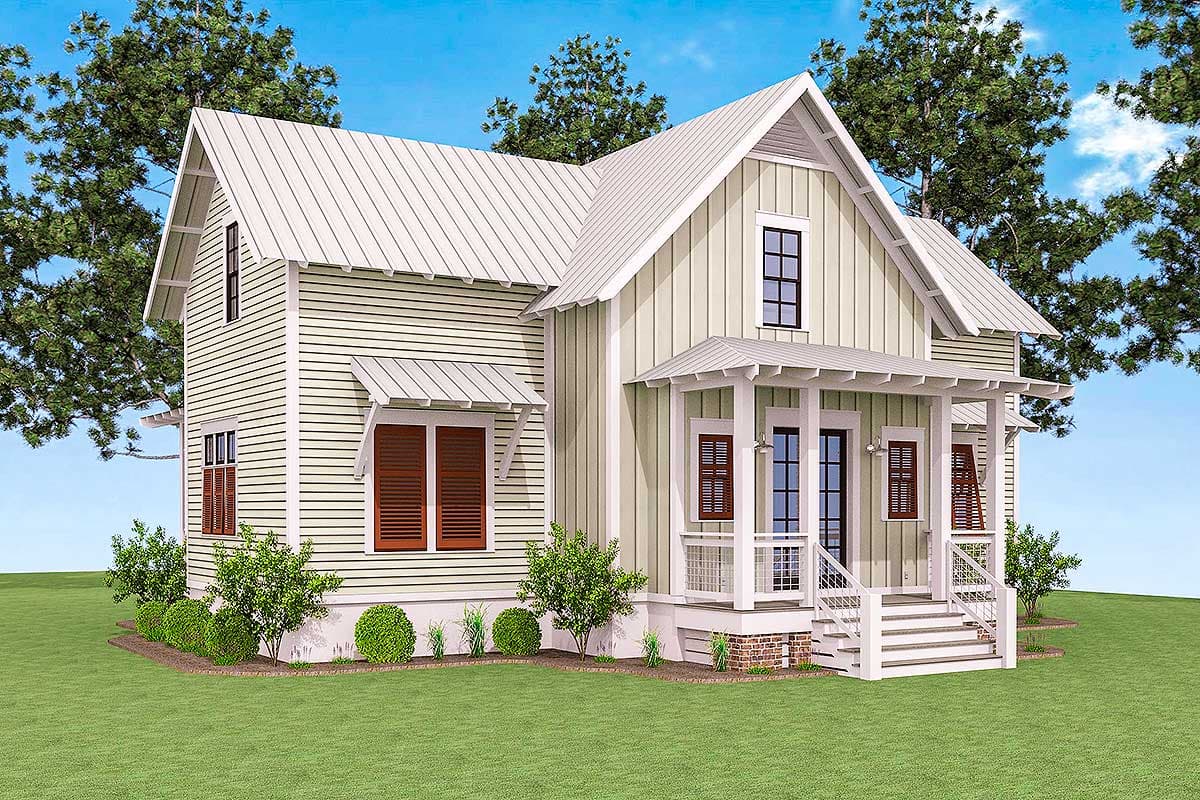 Plan 130002LLS: Delightful 1700 Square Foot Lake House Plan  - Image #18 - Coastal Contemporary, Cottage, Country, Farmhouse, New American, Rustic, Southern