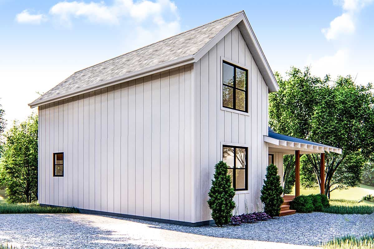 Plan 62690DJ: Modern Farmhouse Cabin with Upstairs Loft - Image #4 - Cottage, Country, Farmhouse, Modern Farmhouse, Traditional, Vacation