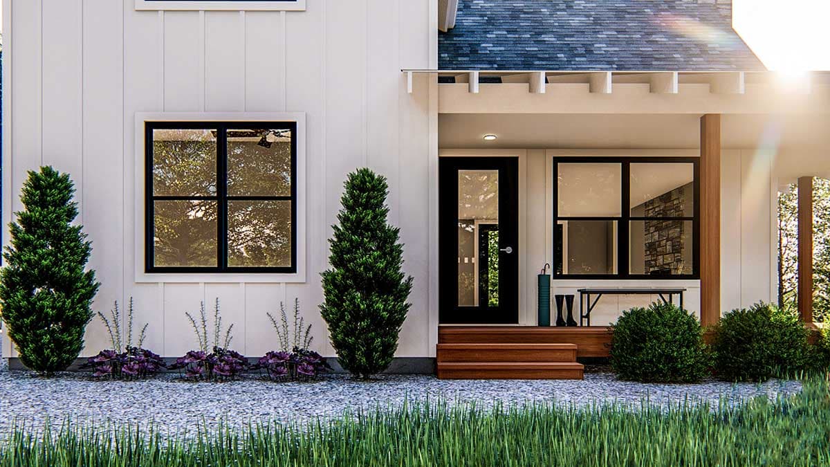 Plan 62690DJ: Modern Farmhouse Cabin with Upstairs Loft - Image #6 - Cottage, Country, Farmhouse, Modern Farmhouse, Traditional, Vacation