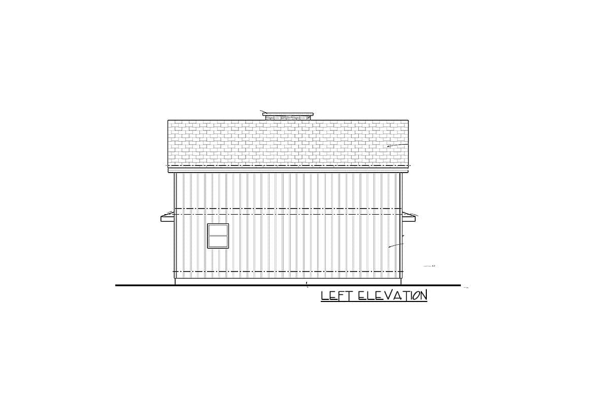 Plan 62690DJ: Modern Farmhouse Cabin with Upstairs Loft - Image #8 - Cottage, Country, Farmhouse, Modern Farmhouse, Traditional, Vacation