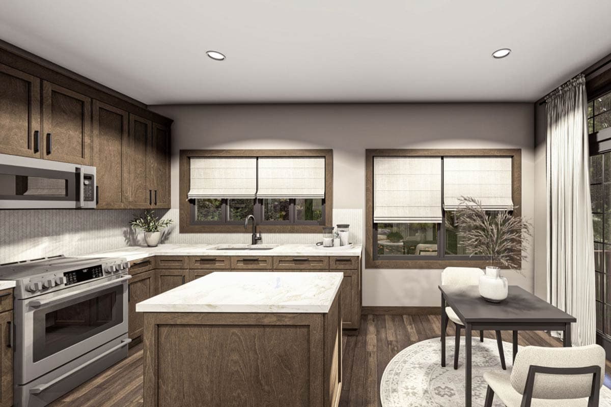 Plan 62691DJ: 2-Bed Getaway Mountain Retreat with Wrap Around Deck - 968 Sq Ft - Virtual Tour Cover Image - Cabin, Coastal, Cottage, Mountain, Rustic, Vacation