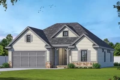 Craftsman Cottage House Plan with Pocket Office