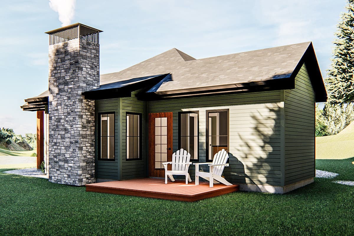 Plan 62705DJ: Tiny House or Vacation Getaway - Image #8 - Cabin, Cottage, Craftsman, Mountain, Rustic, Vacation