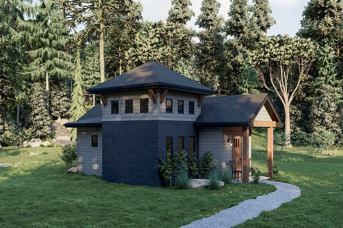 Plan 62705DJ: Tiny House or Vacation Getaway - Image #5 - Cabin, Cottage, Craftsman, Mountain, Rustic, Vacation