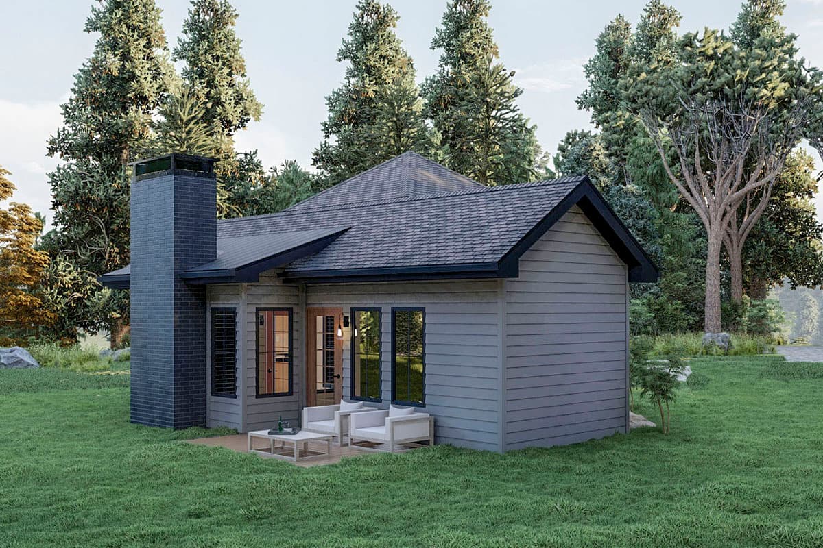 Plan 62705DJ: Tiny House or Vacation Getaway - Image #4 - Cabin, Cottage, Craftsman, Mountain, Rustic, Vacation