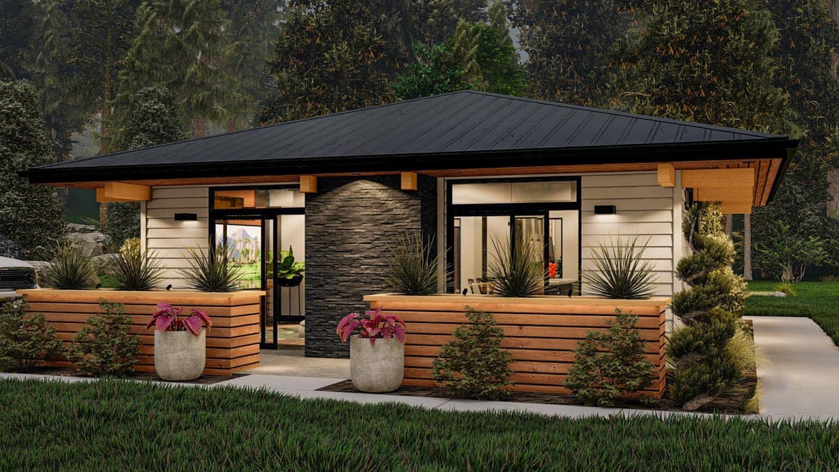Plan 62706DJ: Tiny Prairie Style House Plan - Image #6 - Mountain, Prairie, Vacation