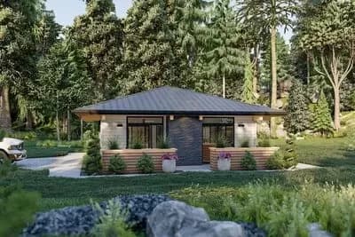 Tiny Prairie Style House Plan