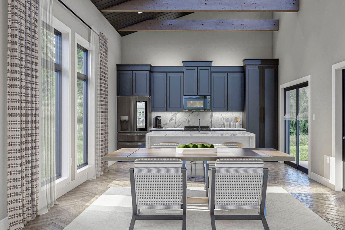 Plan 62708DJ: Modern Cabin with Covered Patio - Image #5 - Cabin, Coastal, Contemporary, Cottage, Modern, Vacation