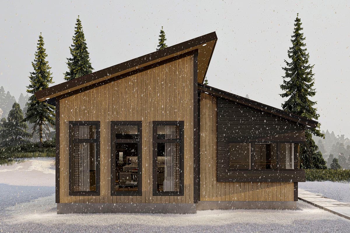 Plan 62708DJ: Modern Cabin with Covered Patio - Image #7 - Cabin, Coastal, Contemporary, Cottage, Modern, Vacation