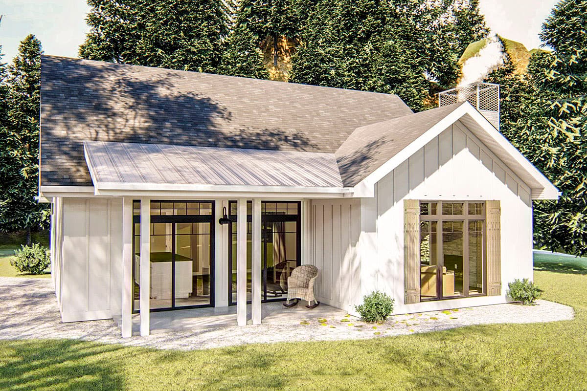 Plan 62712DJ: Cozy Cottage with Bunk Room - Image #5 - Coastal, Cottage, Farmhouse, Mountain, Vacation