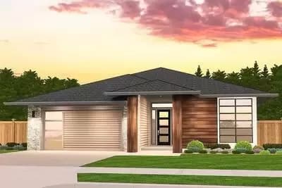 Modern Prairie House Plan with Alternate Exteriors