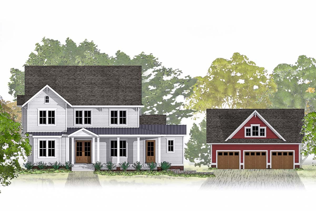 Plan 500020VV: Modern Farmhouse Plan with Matching Detached Garage - Image #14 - Country, Farmhouse, Modern Farmhouse, New American, Traditional