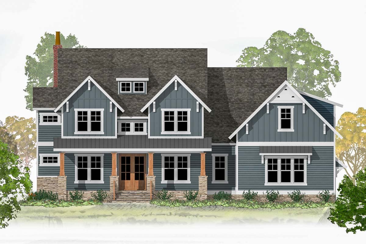 Plan 500023VV: Exclusive Craftsman House Plan with Bonus Over Garage - Image #11 - Craftsman, New American, Northwest, Traditional