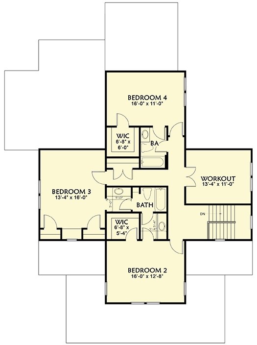 Plan 500026VV: Charming and Exclusive Farmhouse House Plan - Floor Plan - 2nd Floor - Country, Farmhouse, Southern