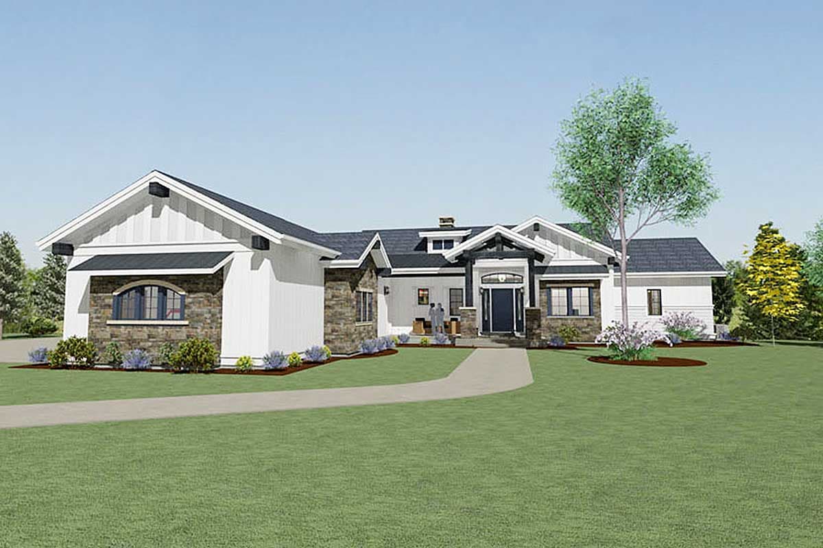 Plan 64444SC: Picturesque Farmhouse with Finished Lower Level - Image #13 - Craftsman, Farmhouse