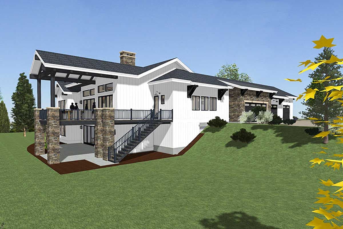 Plan 64444SC: Picturesque Farmhouse with Finished Lower Level - Image #14 - Craftsman, Farmhouse