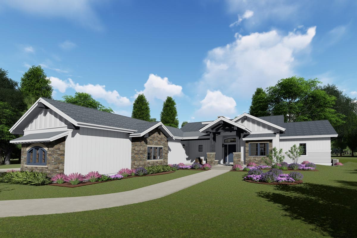 Plan 64444SC: Picturesque Farmhouse with Finished Lower Level - Image #7 - Craftsman, Farmhouse
