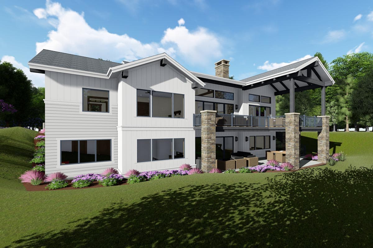 Plan 64444SC: Picturesque Farmhouse with Finished Lower Level - Image #9 - Craftsman, Farmhouse