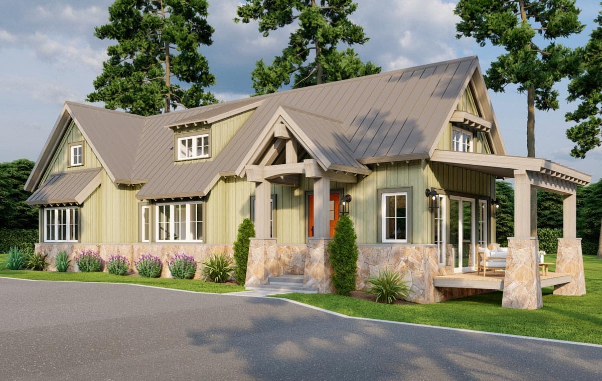 Plan 70561MK: Rugged Country House Plan with Vaulted Great Room - 1008 ...