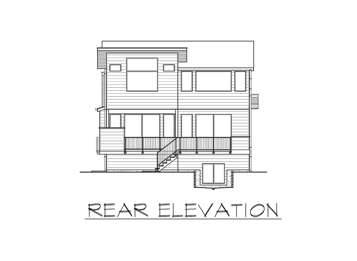 Plan 23699JD: Three Story Modern House Plan Designed For The Narrow Front-Sloping Lot - Image #26 - Contemporary, Modern, Northwest