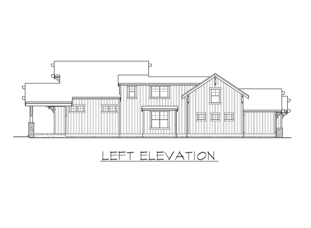 Plan 23701JD: Mountain Craftsman Home Plan with 2 Upstairs Bedrooms - Image #4 - Craftsman, Mountain