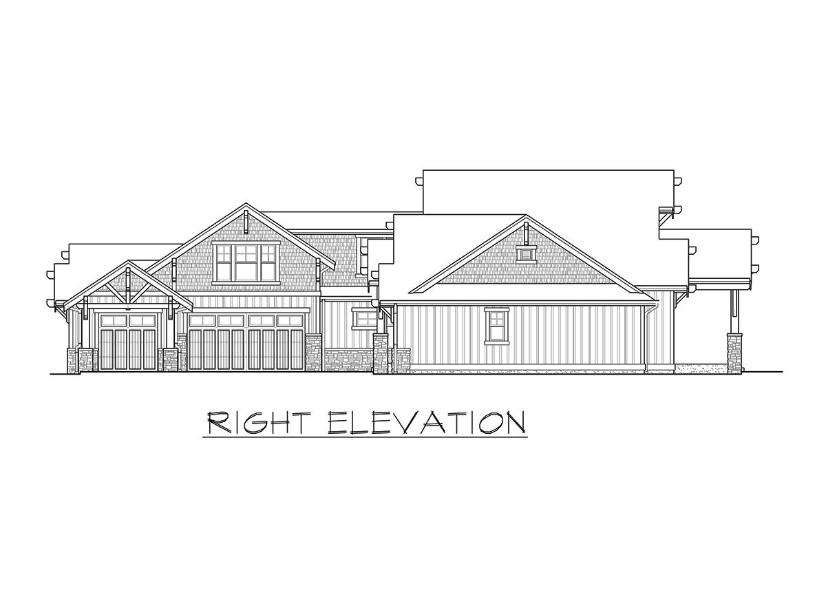 Plan 23701JD: Mountain Craftsman Home Plan with 2 Upstairs Bedrooms - Image #6 - Craftsman, Mountain