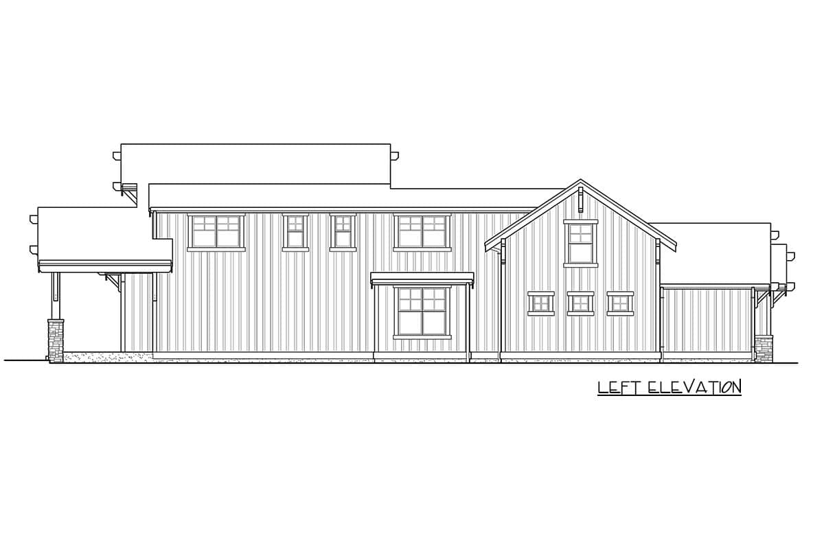 Plan 23702JD: Mountain Craftsman House Plan with 3 Upstairs Bedrooms - Image #4 - Craftsman, Mountain, Rustic