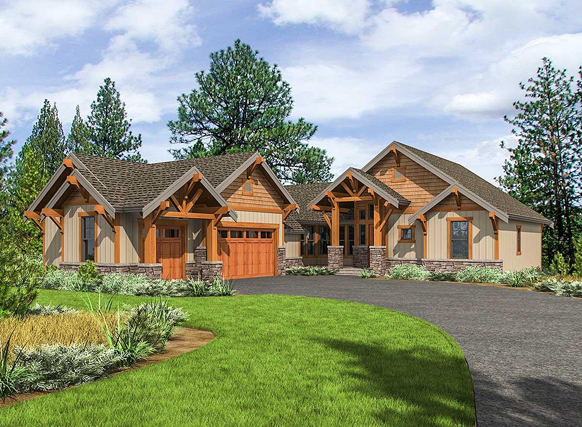 Plan 23705JD: Mountain Craftsman with One-Level Living - Image #4 - Craftsman, Mountain
