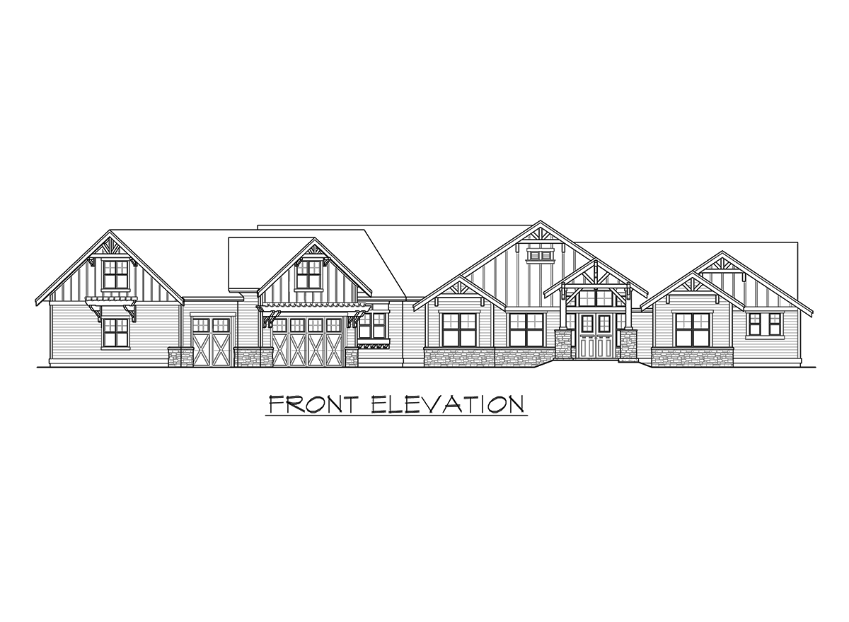 Plan 23706JD: Mountain Craftsman Home Plan with Bonus Room and Optional Exterior - 4550 Sq Ft - Image #33 - Craftsman, Mountain, Northwest, Ranch