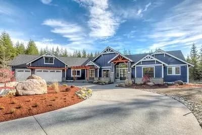 Mountain Craftsman Home Plan with Bonus Room and Optional Exterior - 4550 Sq Ft