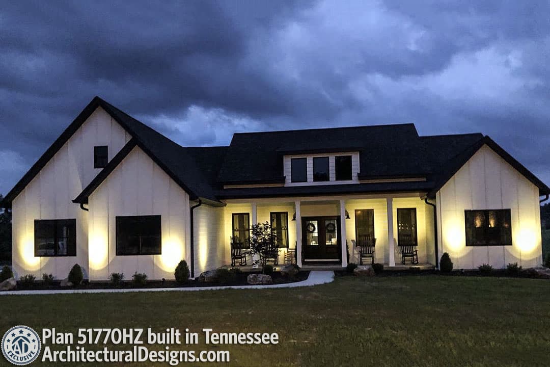 Plan 51770HZ: Open-Concept Farmhouse with Bonus Over Garage - Image #9 - Cottage, Country, Farmhouse, Modern Farmhouse, New American, Ranch, Traditional