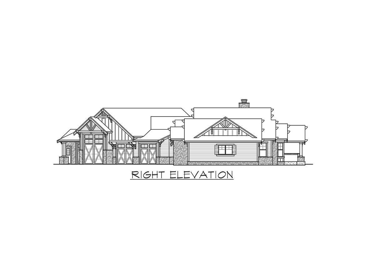 Plan 23707JD: Mountain Ranch Home Plan with RV Garage - 3270 Sq Ft - Image #27 - Craftsman, Mountain, Northwest, Ranch