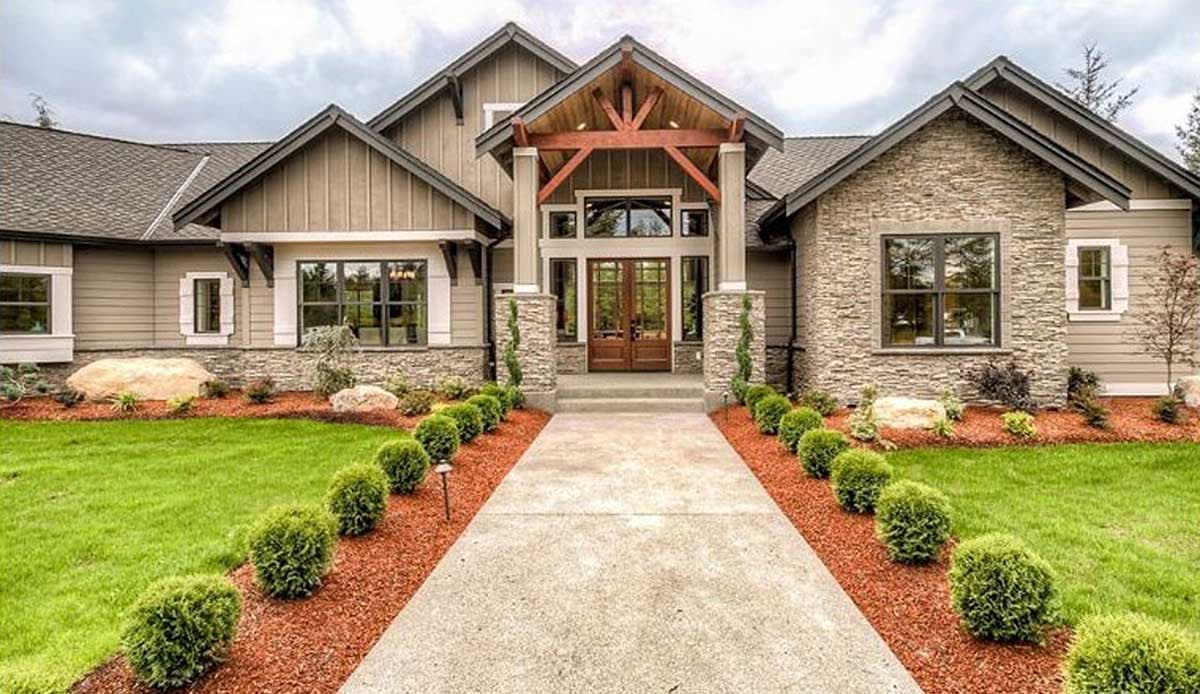 Plan 23707JD: Mountain Ranch Home Plan with RV Garage - 3270 Sq Ft - Image #4 - Craftsman, Mountain, Northwest, Ranch