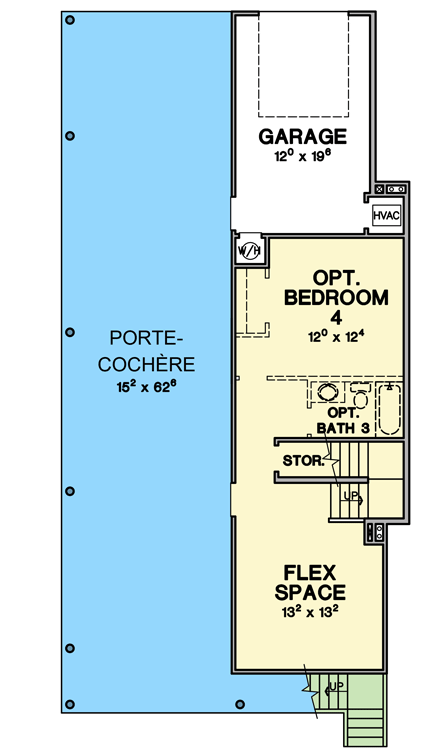 Plan 31191D: 3-Bed Modern House Plan with Flexible Ground Level - 2150 Sq Ft - Floor Plan - Main Level - Contemporary, Modern