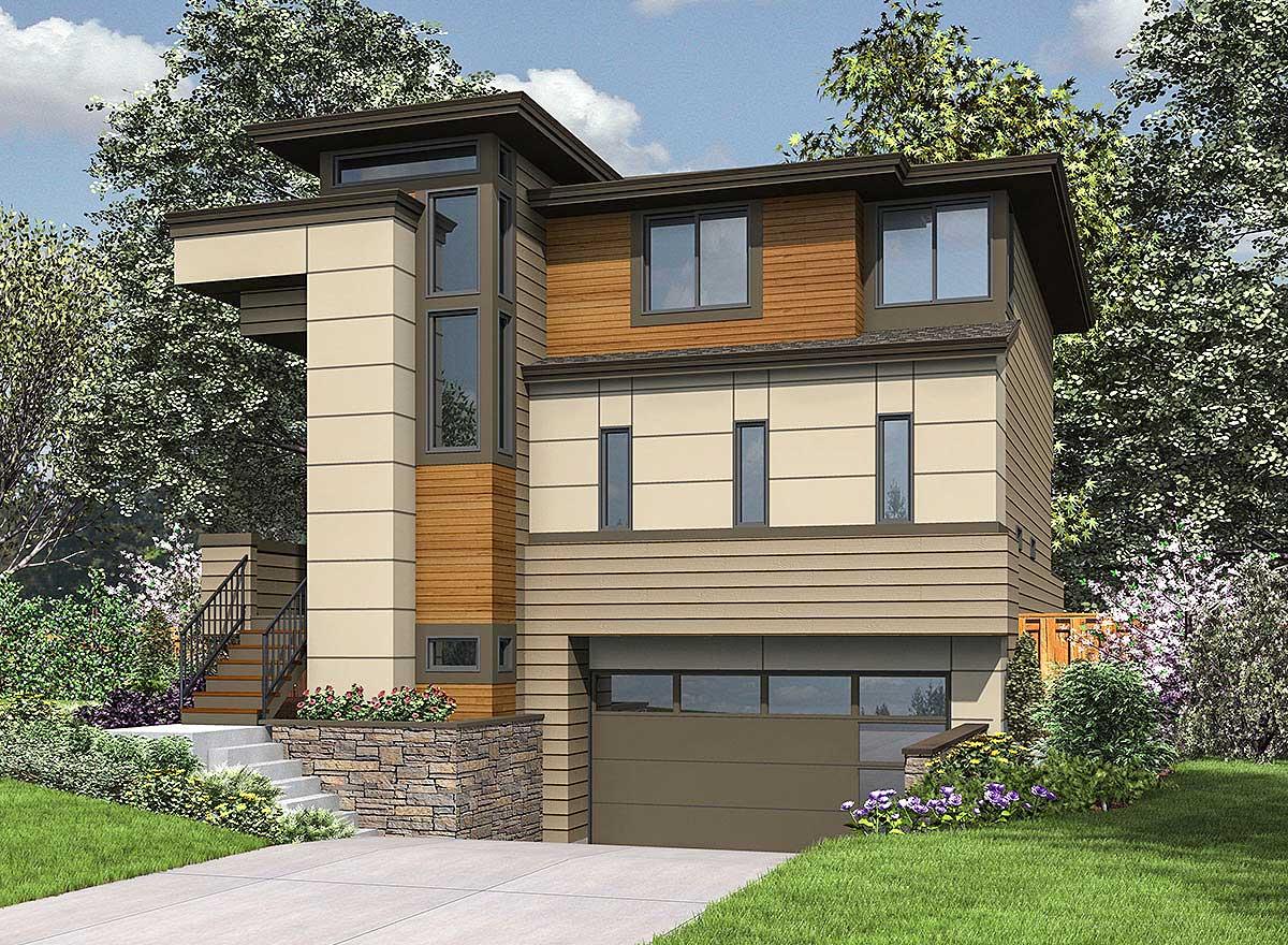 Plan 23709JD: Contemporary House Plan for a Sloping Lot - 2861 Sq Ft - Image #26 - Contemporary, Modern, Northwest