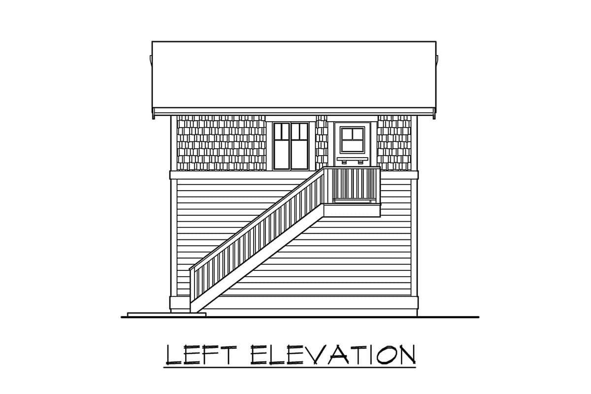 Plan 23710JD: One Bed ADU Apartment Plan - Image #10 - Carriage, Craftsman, Northwest