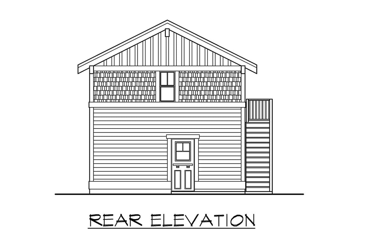 Plan 23710JD: One Bed ADU Apartment Plan - Image #11 - Carriage, Craftsman, Northwest